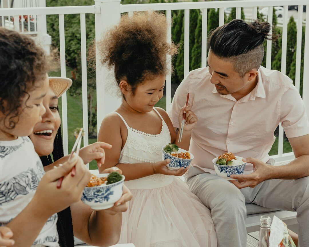 healthy family breakfast