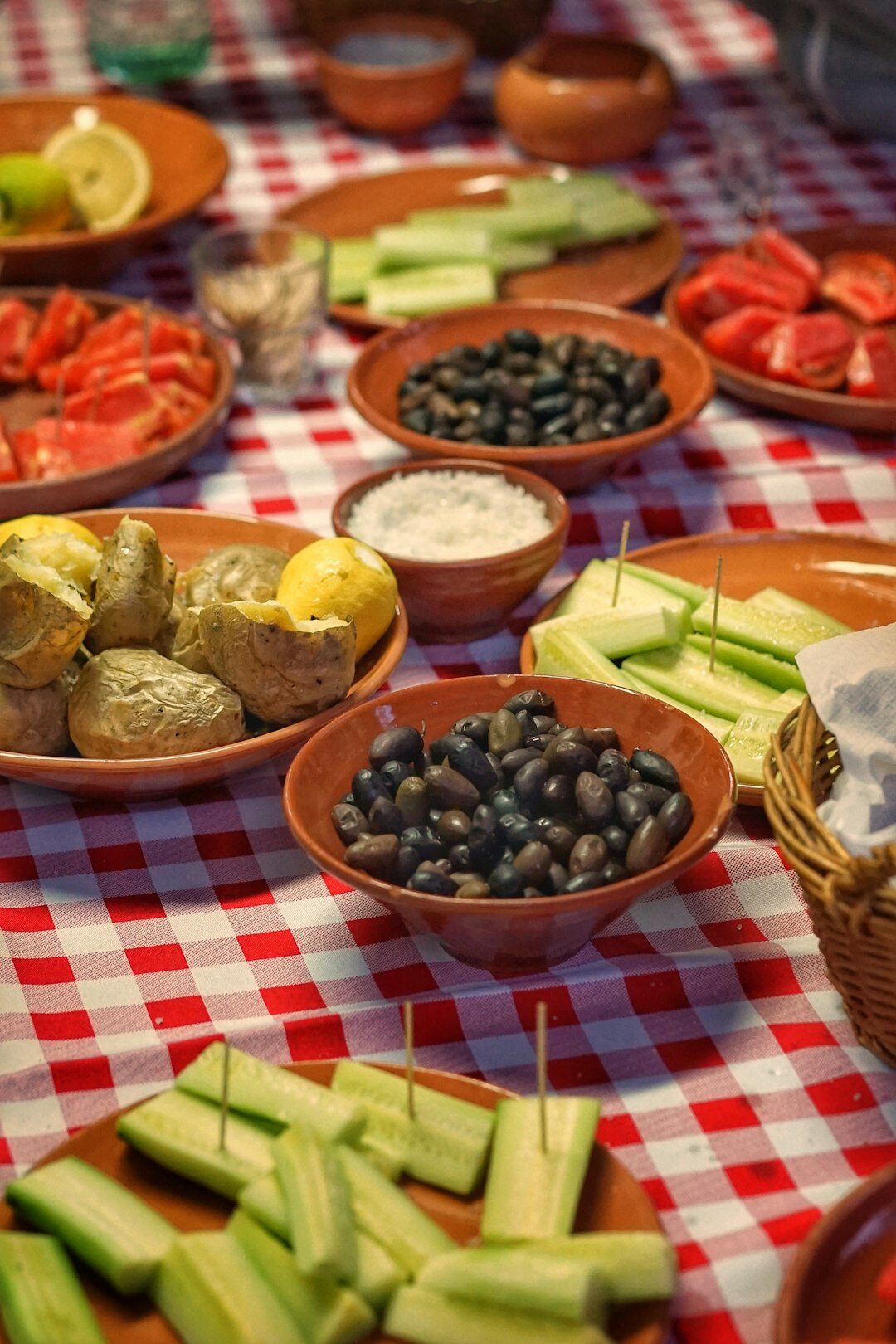 Traditional Czech meal served on a rustic wooden table